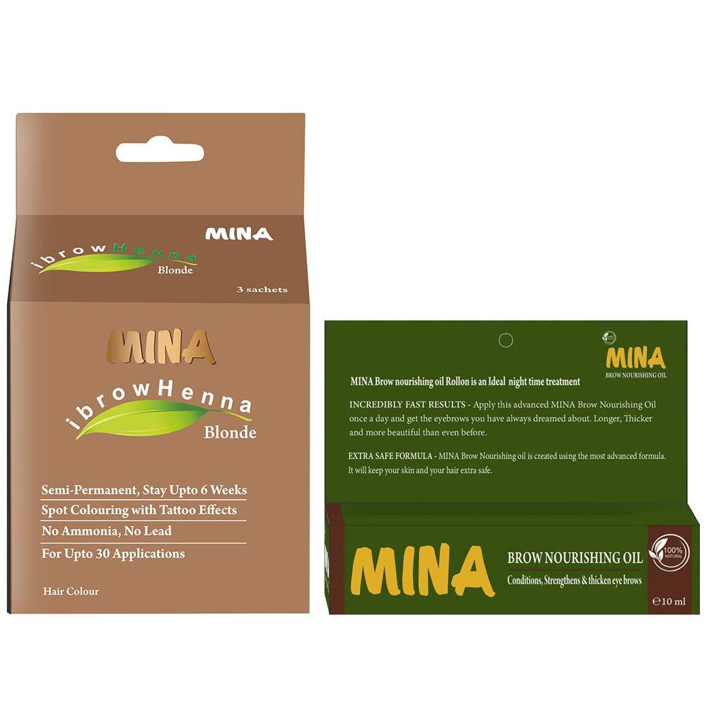 MINA ibrow Henna Blonde tint with Brow Oil - BeesActive Australia