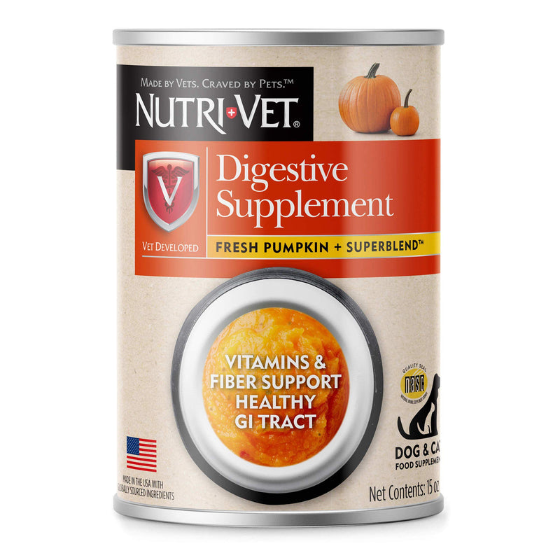 Nutri-Vet Digestive Support Pumpkin Supplements for Dogs, 15 oz. - BeesActive Australia