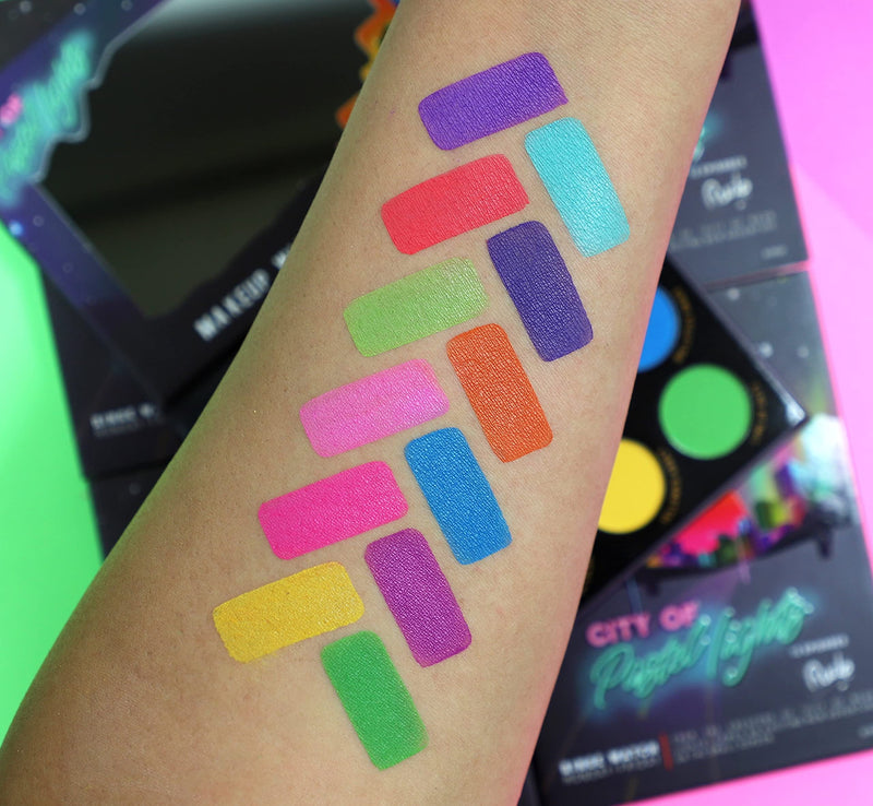 RUDE - City of Pastel Lights - 12 Pastel Pigment & Eyeshadow Palette - BeesActive Australia