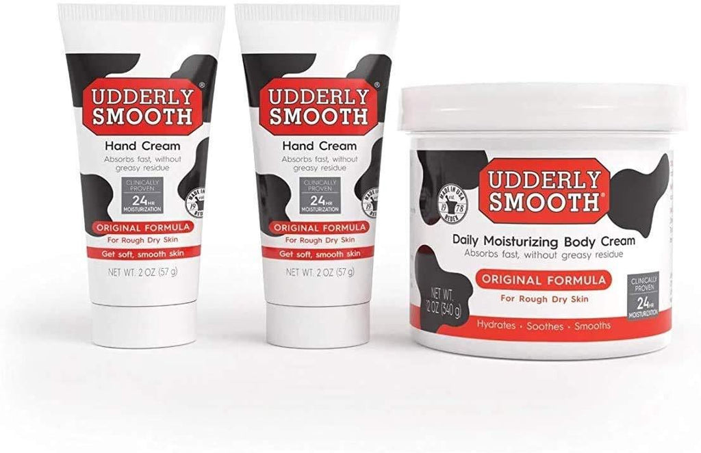 UDDERLY SMOOTH NonGreasy Hand and Body Moisturizer Cream Bundle 1 Kit, 3 Count - BeesActive Australia