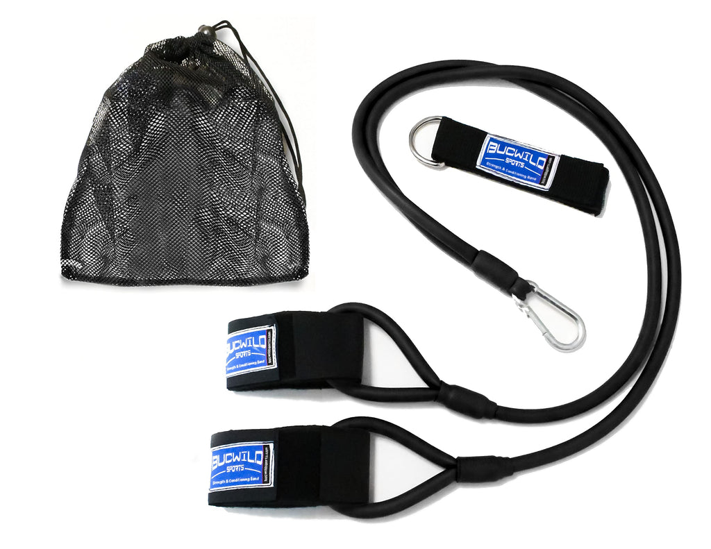 Bucwild Sports Baseball Resistance Bands Youth & Adult Athletes Safely Improve Pitching Throwing Batting & Arm Strength Used by Pitchers Quarterbacks Volleyball Basketball Black Band (Youth - Age 12) - BeesActive Australia