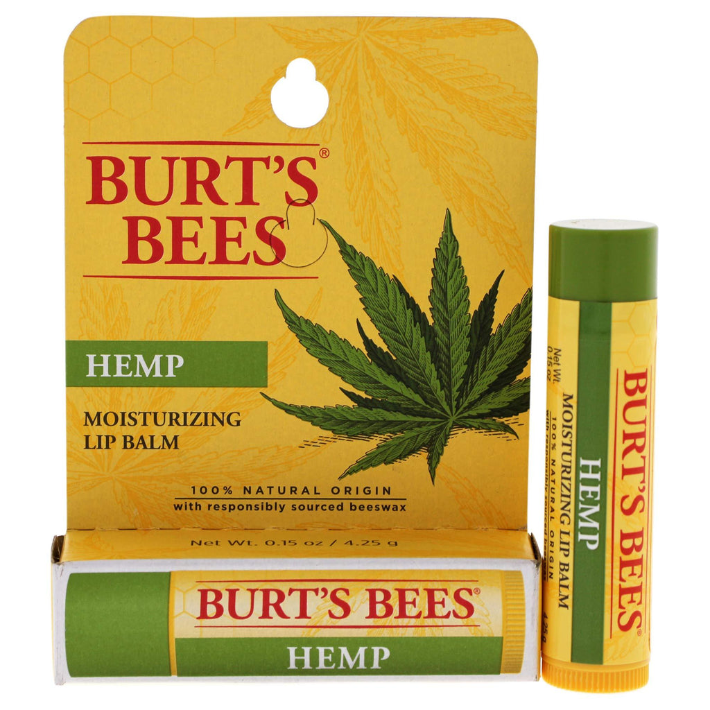 Burts Bees 100% Natural Origin Moisturizing Lip Balm, Hemp with Beeswax (1 tube) 1 - BeesActive Australia