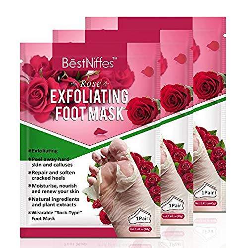 Foot Peel Mask,Exfoliating Foot Mask,Peeling Feet Masks,Exfoliating Callus Peel Booties.(Rose) rose - BeesActive Australia