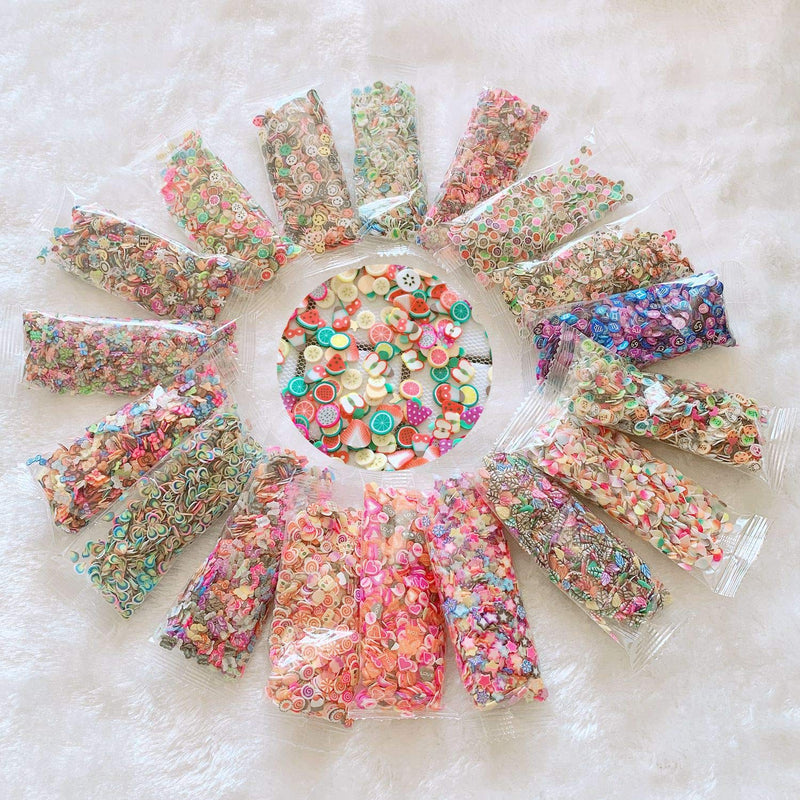 NAIL ANGEL 18bags Different Design Mix Bag Polymer Clay Slices Fruit Cake Flower Etc Shapes Mix 10051 - BeesActive Australia