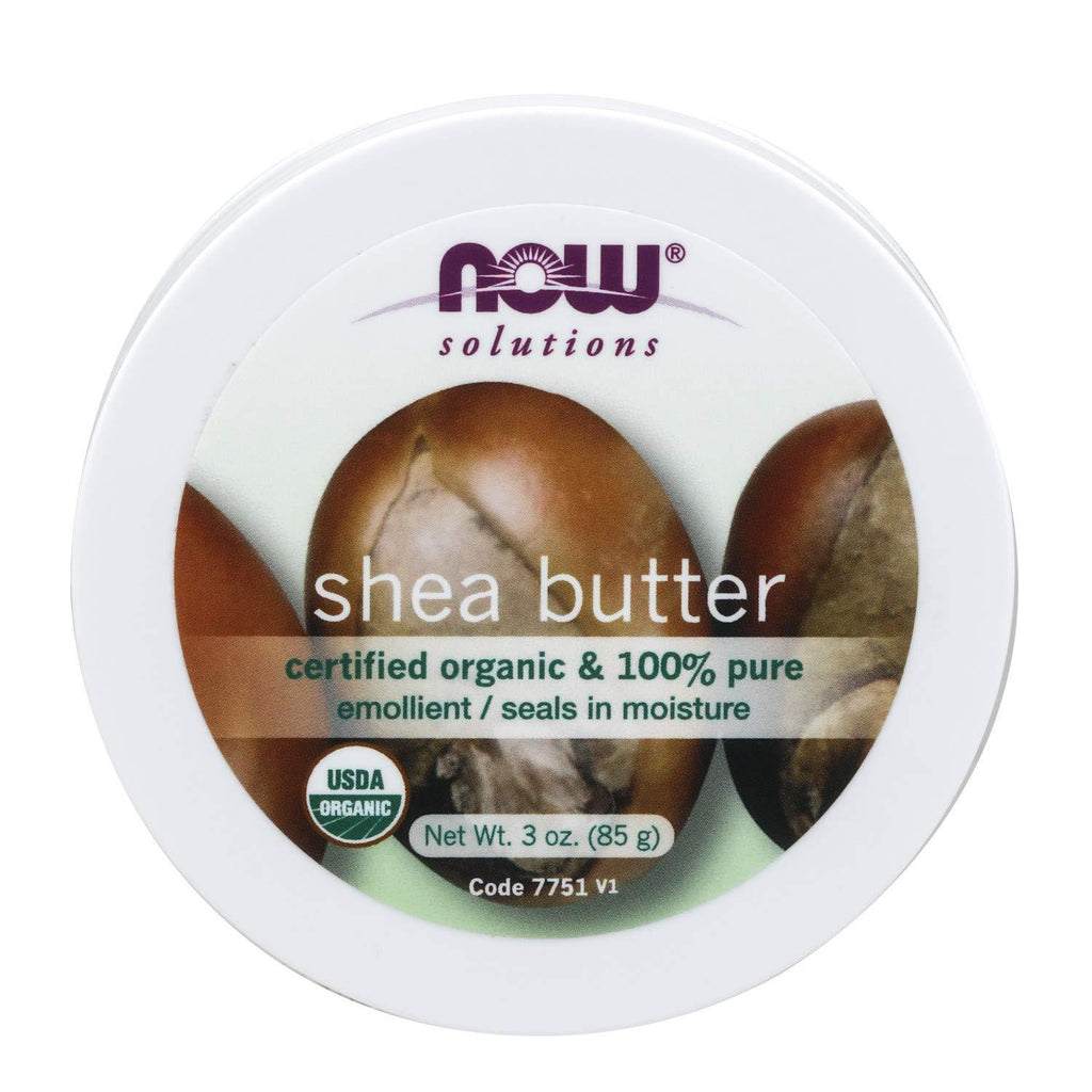 NOW Solutions, Certified Organic Shea Butter, Moisturizer For Rough And Dry Skin, Travel Size, 3-Ounce - BeesActive Australia