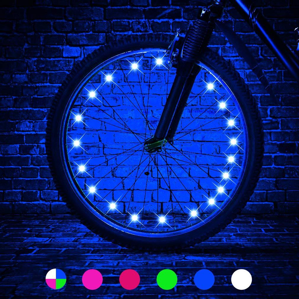 TINANA LED Bike Wheel Lights Ultra Bright Waterproof Bicycle Spoke Lights Cycling Decoration Safety Warning Tire Strip Light for Kids Adults Night Riding blue - BeesActive Australia
