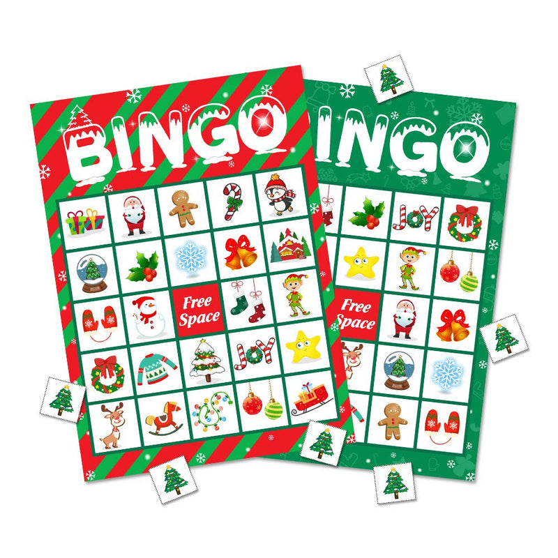 Christmas Bingo Game Party Supplies - Xmas Gifts for Kids 24 Players - BeesActive Australia