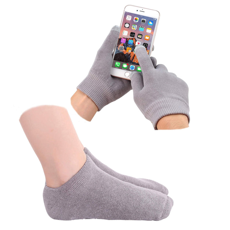 FonsBleaudy Gel Moisturizing Gloves and Socks - For Dry Hand Foot, Cracked Heels, Calluses, Cuticles, Rough Skin, and Enhances your Favorite Lotions and Creams - BeesActive Australia