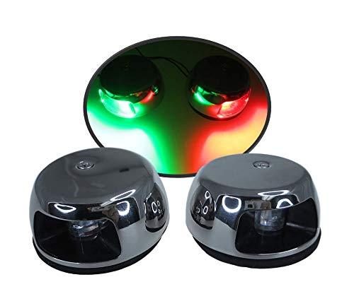 [AUSTRALIA] - Pactrade Marine Horizontal SS304 Navigation Green Starboard Red Port LED Lights 