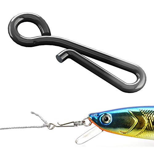 JJZS 100pcs Fast Fishing Swivel Snap Clips Stainless Steel Hanging Snap Quick Lock Hook Link Clips Rigging Link Clips Safety Decoy Swivels Snap Size 0-6 0#_10mm - BeesActive Australia