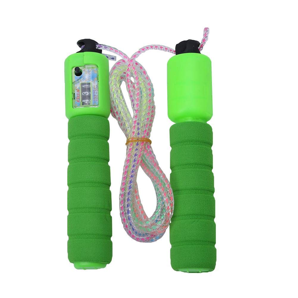 Speed Skipping Rope, Jump Rope Soft Counting Foam Handle Adjustable Rope & Rapid Ball Bearings Fitness Workouts Fat Burning Exercises Boxing Length Adjuster Included. Green - BeesActive Australia