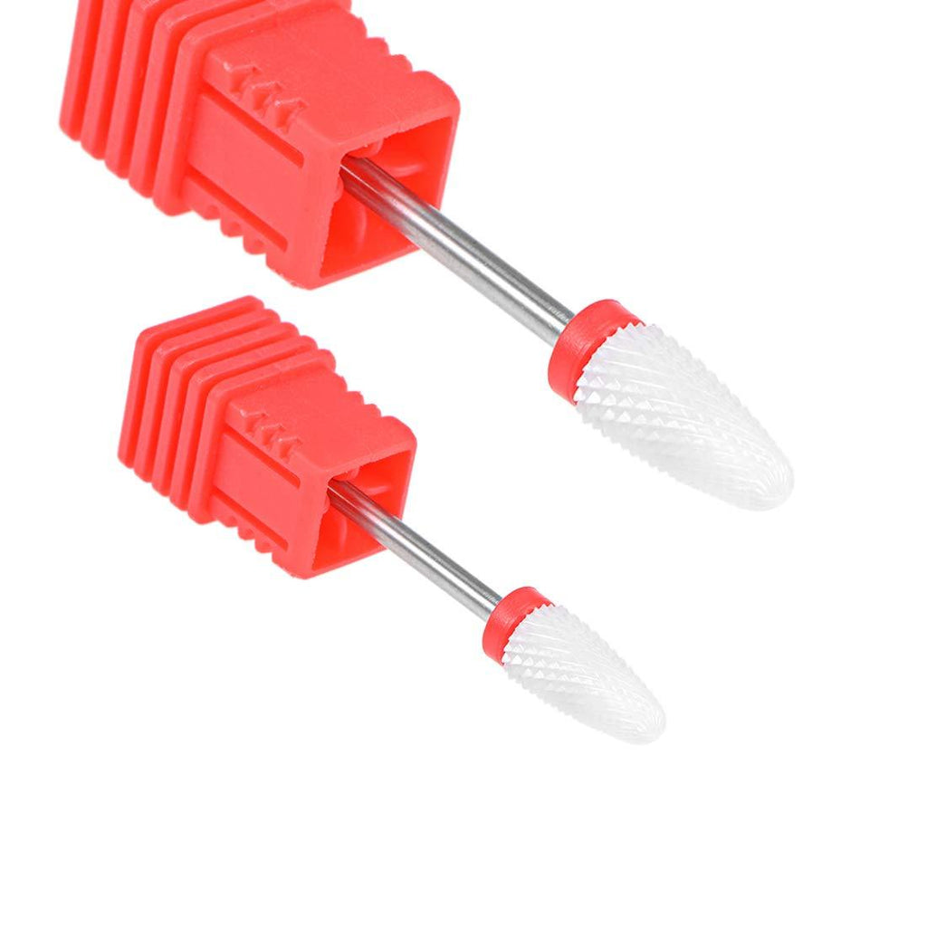uxcell 2pcs Ceramic Nail Drill Bits 3/32 Inch (Fine Grit) Nails File Bit for Manicure Pedicure - BeesActive Australia