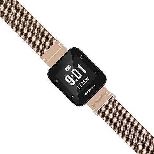 [AUSTRALIA] - LeiOu Steel Mesh Strap Compatible with Garmin Forerunner 35 Band Small (5.0-7.0inch) Rose Gold 