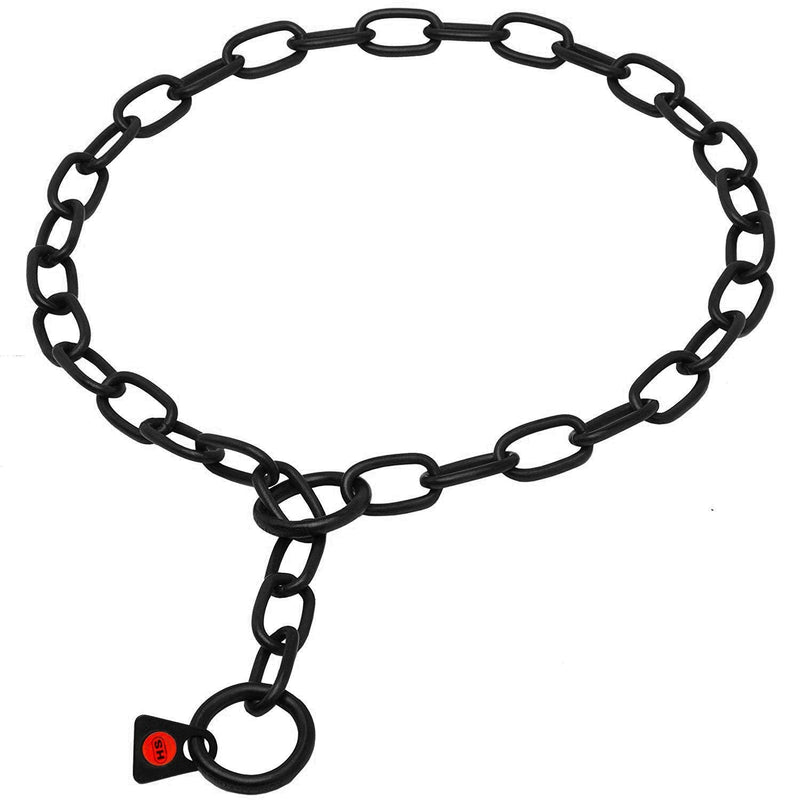 Herm Sprenger Black Stainless Steel Short Link Fur Saver Dog Training Collar No-Pull Slip Chain for Small Medium Large Dogs for Easy Control Made in Germany 24in (61cm) x 3mm - BeesActive Australia