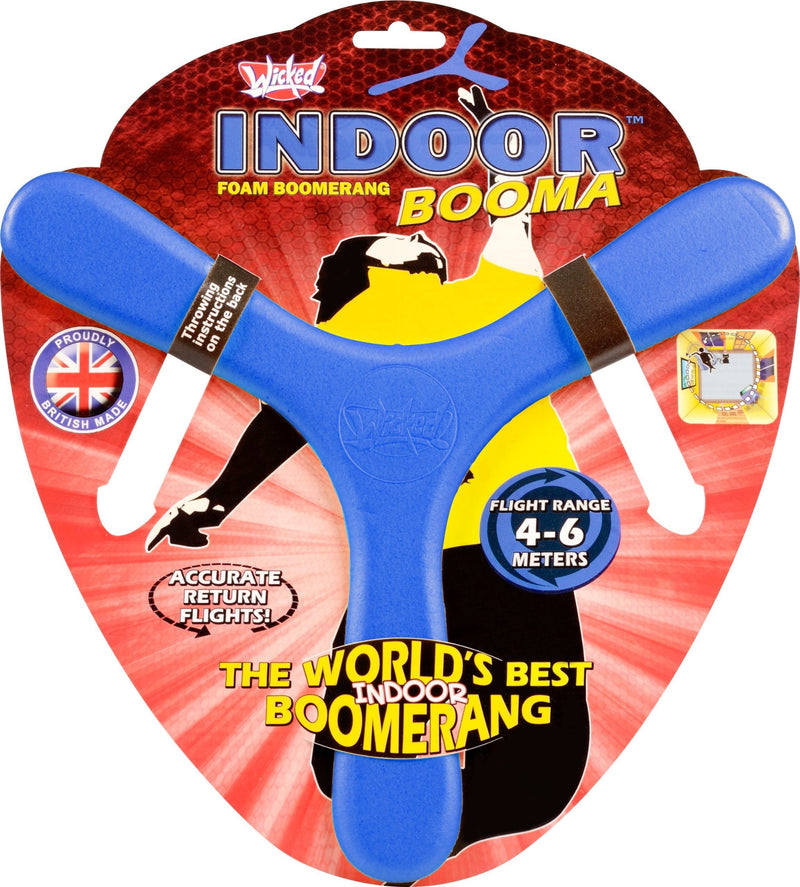 Wicked Indoor Booma - Blue. The World's Best Indoor Boomerang. Special "Memorang" Safe Foam Boomerang For Kids & Adults To Play Safe At Home / Backyards. - BeesActive Australia
