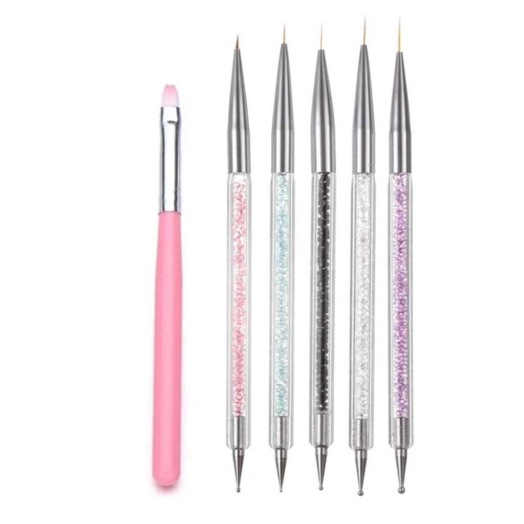 L-BOST Nail Liner Pens Dotting Pen Brush Kit Nail Art Tool, Dual-ended Nail Art Liner Brushes - BeesActive Australia