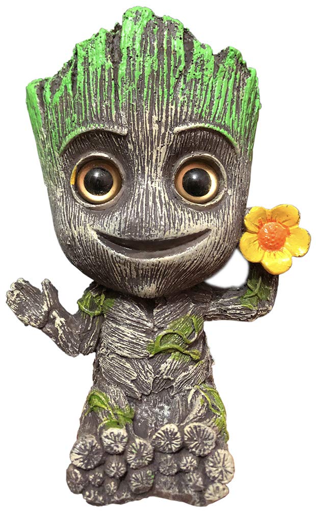 SLOCME Aquarium Groot Air Bubbler Decorations - Oxygen Pump Resin Crafts for Aquarium Fish Tank Decorations,with Air Bubbler Stone for Aquarium - BeesActive Australia