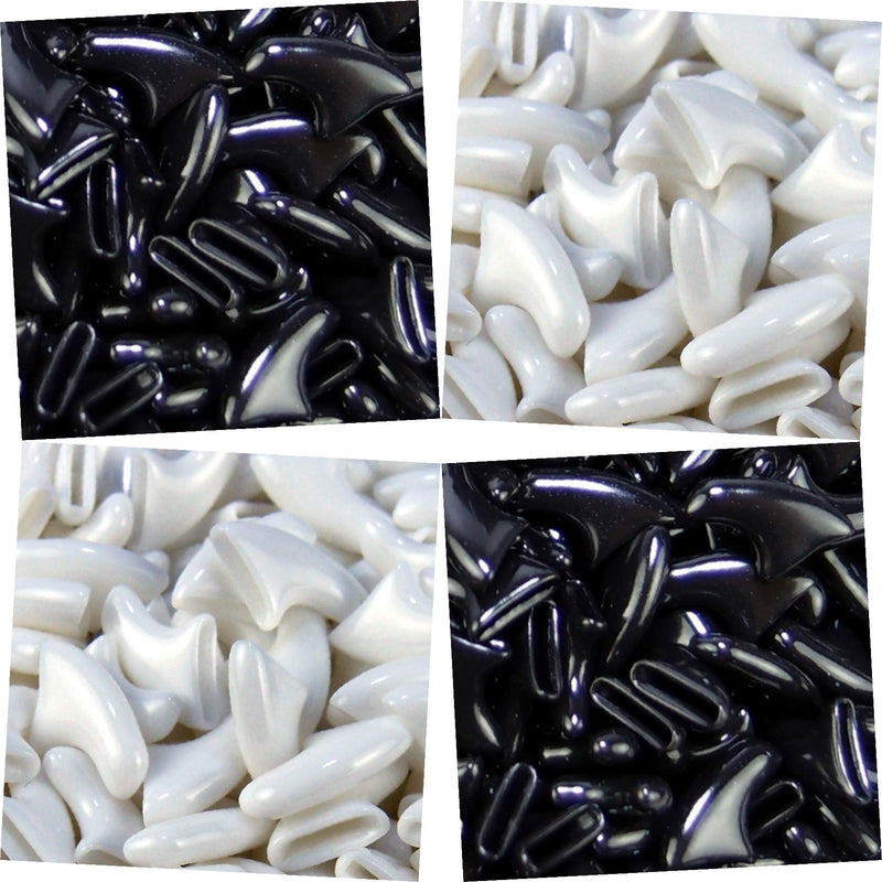 zetpo 80 pcs Cat Claw Covers | Cat Nail Caps | with Adhesives and Applicators Medium Black, White - BeesActive Australia