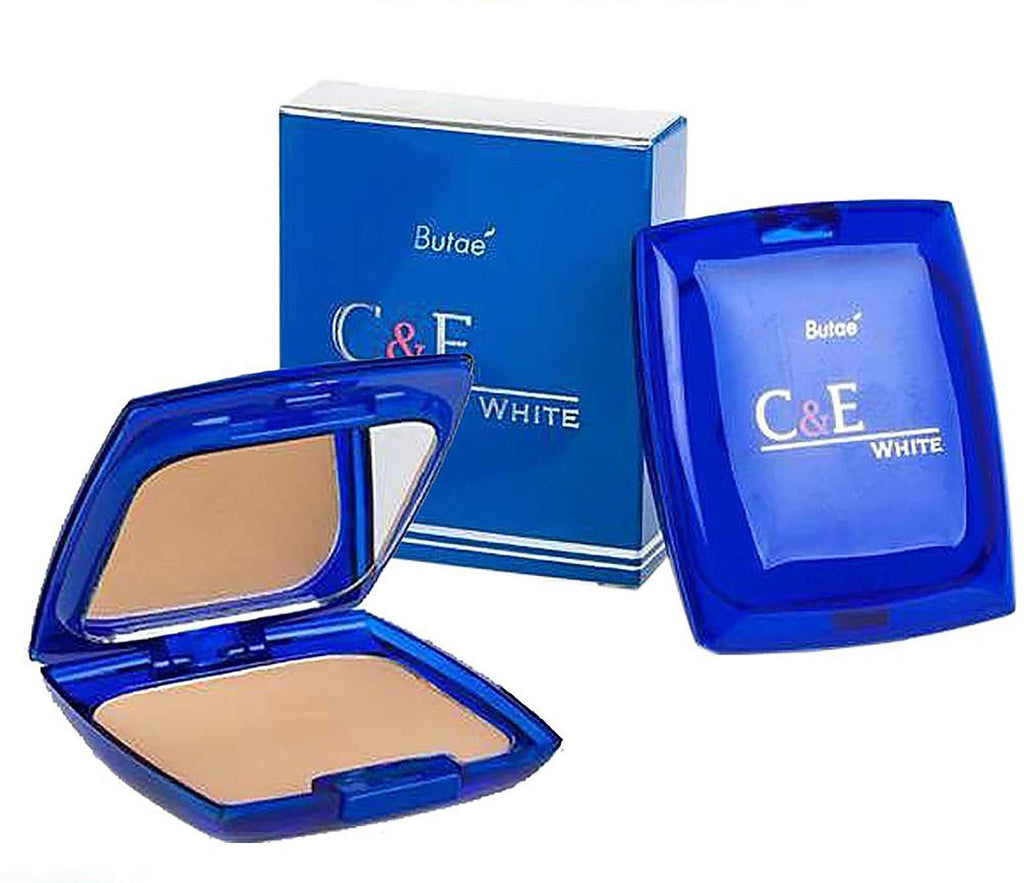 C & E White Oil Control Face Pressed Powder Foundation Compact, Covers Dark Spot & Wrinkle, Long Lasting, Natural Radiant Glowing Perfect Skin, Clean Matte Makeup No.2 Soft Honey 12 G./0.42 OZ - BeesActive Australia