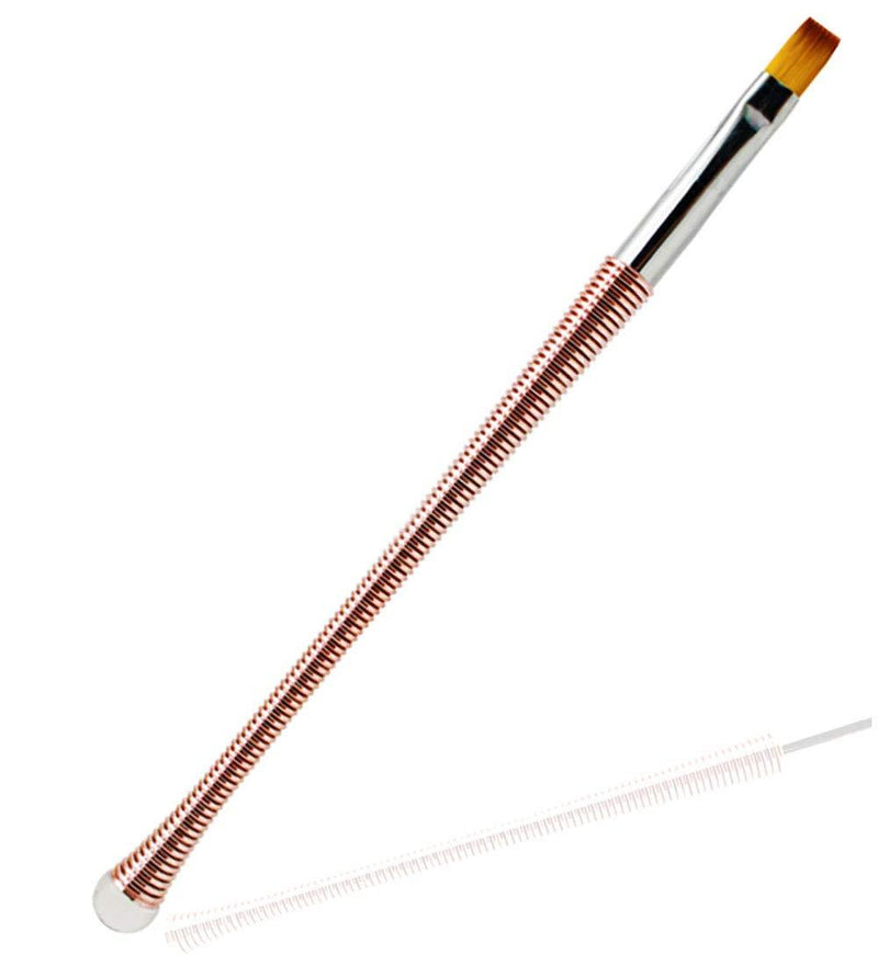 SILPECWEE 1Pc Acrylic Nail Art Brush Screw Thread Design Handle UV Gel Builder Poly Extension Gel Pen Manicure DIY Accessories NO1 - BeesActive Australia