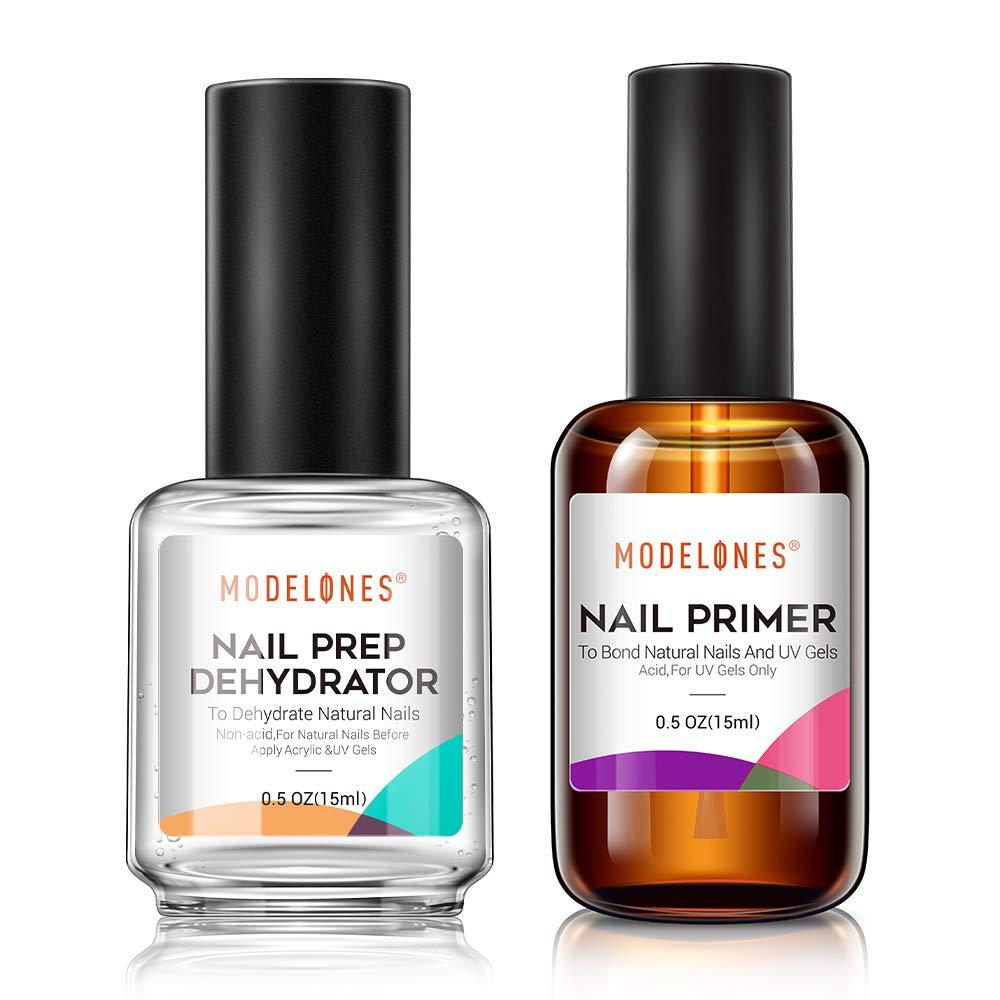 Modelones Nail Primer, Professional Natural Nail Prep Dehydrate & Bond Primer, Nail Protein Bond, Superior Bonding Primer for Acrylic Powder and Gel Nail Polish 15ml 30ml - BeesActive Australia