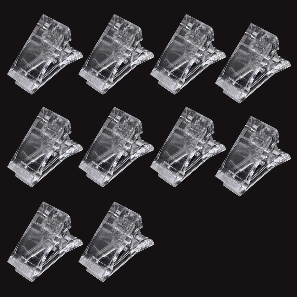 SKEMIX Nail Tips Clip for Quick Building Polygel nail forms Nail clips for polygel Finger Nail Extension UV LED Builder Clamps Manicure Nail Art Tool - BeesActive Australia