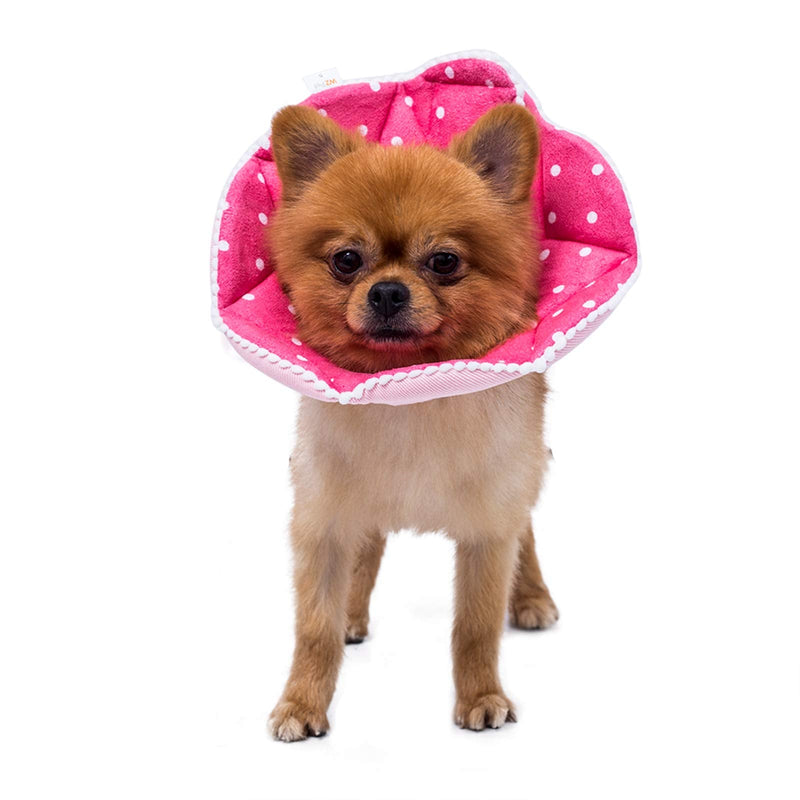 WZ PET Adjustable Dog Cat Cone,Soft Recovery Cat Cone Collar,Dog Protective Collar for Cats Surgery,Pink,Small,Medium S Pink - BeesActive Australia