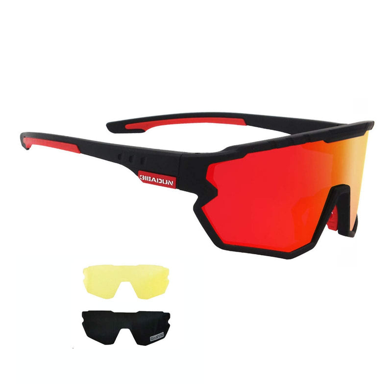 Sports Sunglasses Cycling Glasses Polarized Cycling, Baseball,Fishing, Ski Running,Golf Black Red - BeesActive Australia