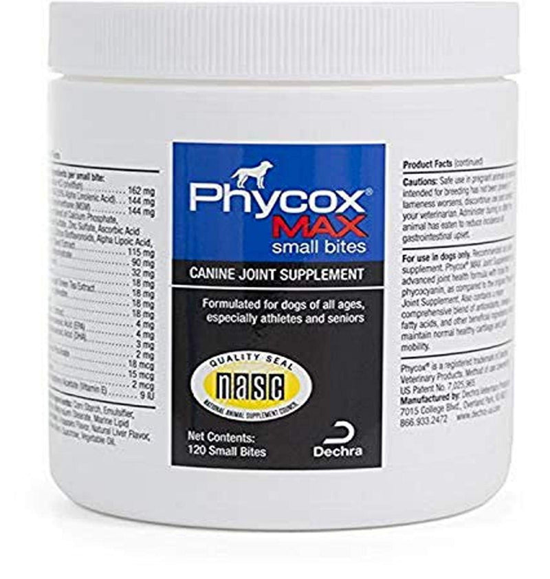 Dechra Phycox MAX Small Bites, Joint Supplement for Dogs (120ct) - BeesActive Australia