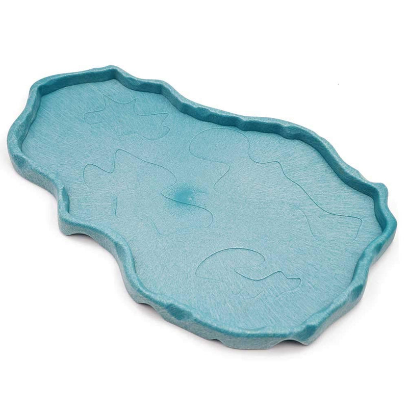 MACGOAL Reptile Food and Water Bowl Dish Reptile Food Dish Large Tortoise Water Bowl for Turtle Lizard Snake Gecko Ball Python Blue - BeesActive Australia