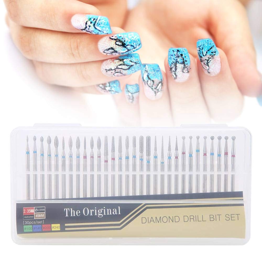 Nail Drill Head, Electric Polishing Head (30pcs/Box), Various Options, Long and Durable, Nail Bit, for Nail Files Manicure, Remove Cuticle Dead Skin, Meet Different Needs for Polish - BeesActive Australia