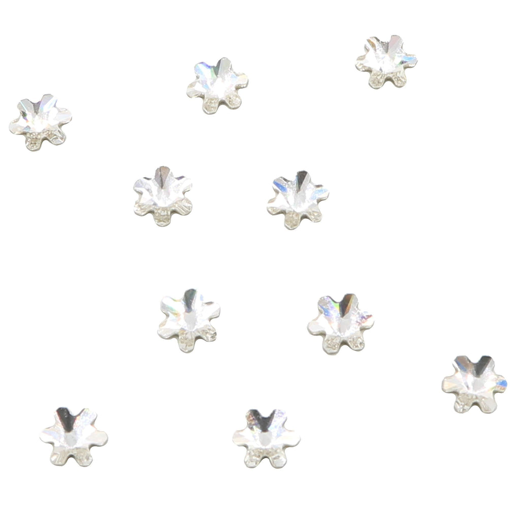 Swarovski 2826 Rivoli Snowflake Flatbacks Crystals Nail Art Rhinestones,5mm Crystal Clear (001) - 10 Pieces - BeesActive Australia