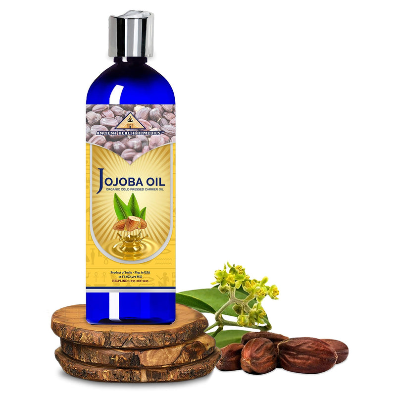 Organic Unrefined Cold Pressed PURE JOJOBA CARRIER OIL 1LB (16 oz) Bulk Wholesale Beauty Hair Growth Moisturizing DIY Oil For Body Butter Skin Products & Skin Softening(INDIA) - BeesActive Australia