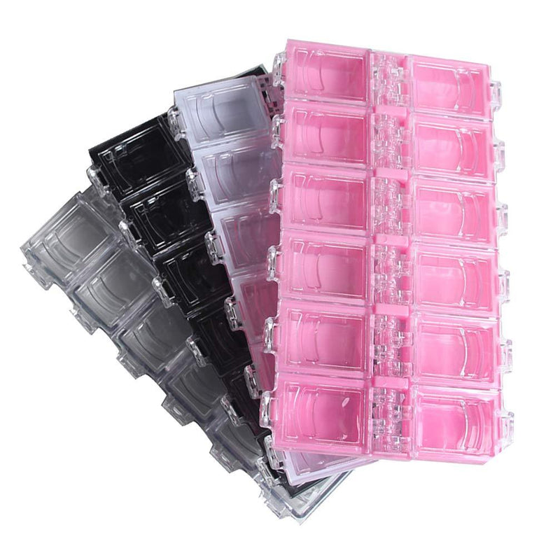 Healifty 4pcs/Pack Nail Art Supply Organizer Solid Plastic Nail Art Storage Organizer Case for Nail Tips - BeesActive Australia