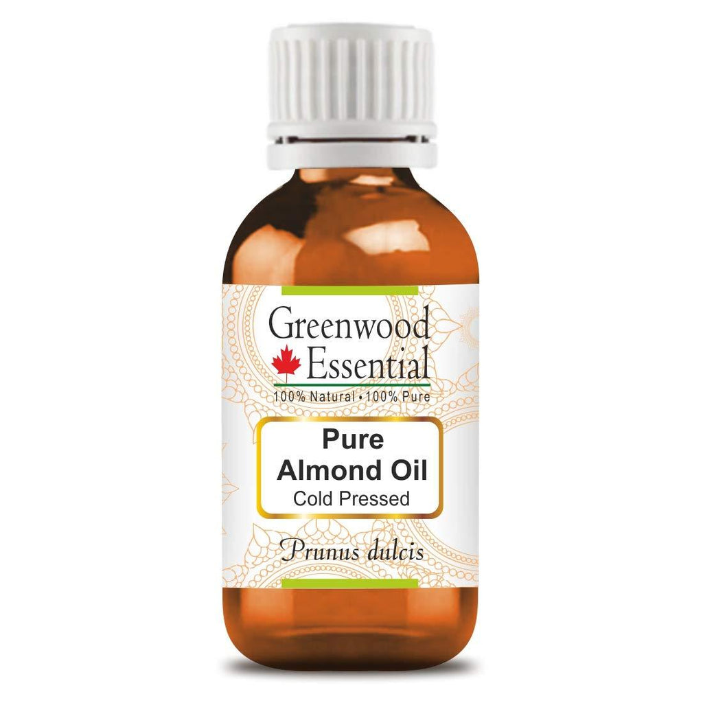 Greenwood Essential Pure Almond Oil (Prunus dulcis) 100% Natural Therapeutic Grade Cold Pressed for Personal Care 50ml (1.69 oz) 50ml (1.69 Ounce) with Plastic Euro Dropper - BeesActive Australia