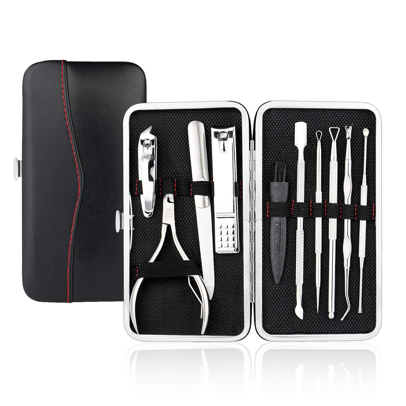 Manicure Pedicure Set,Stainless Steel Manicure Tools, Professional Mens Nail Grooming Kit, Perfect gift for Women & Men with Portable Travel Case - BeesActive Australia