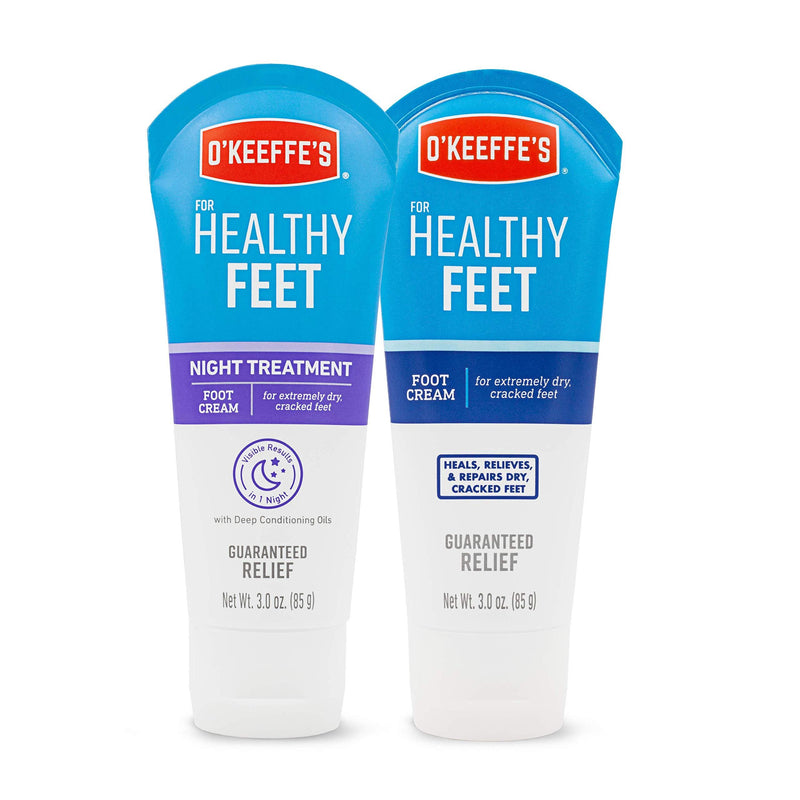 O'Keeffe's for Healthy Feet Foot Cream, 3oz Tube and Night Treatment Foot Cream, 3oz Tube - BeesActive Australia