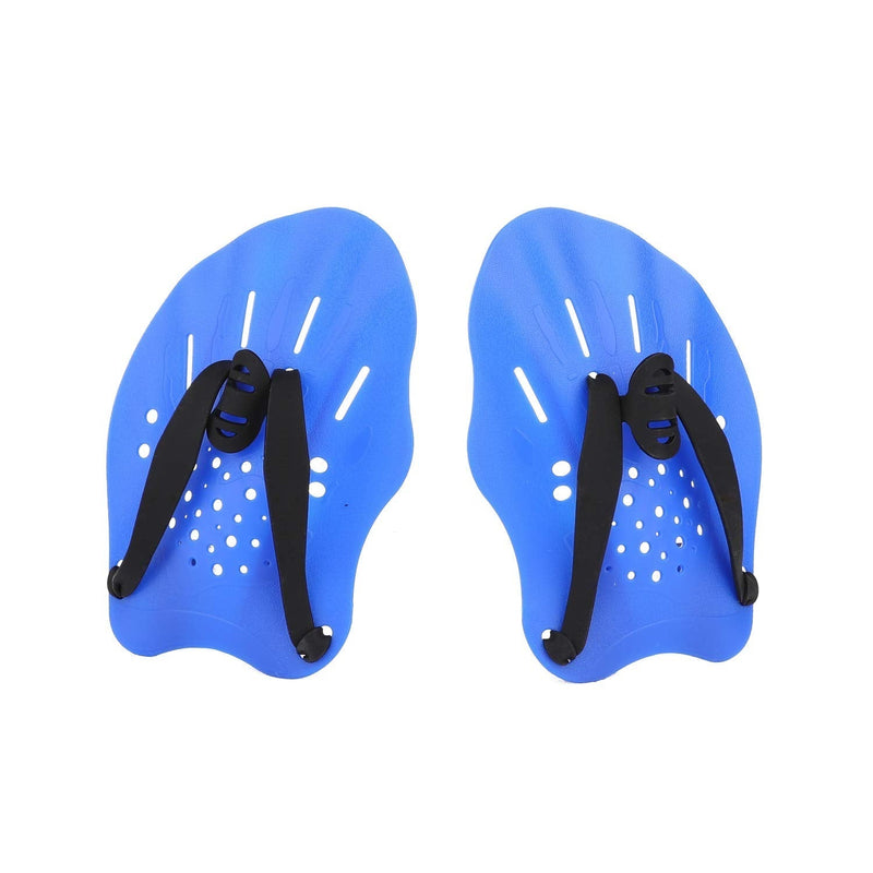 GASHER Contoured Swim Hand Paddles Swimming Training Paddles with Adjustable Straps Swimming Fins Blue - BeesActive Australia