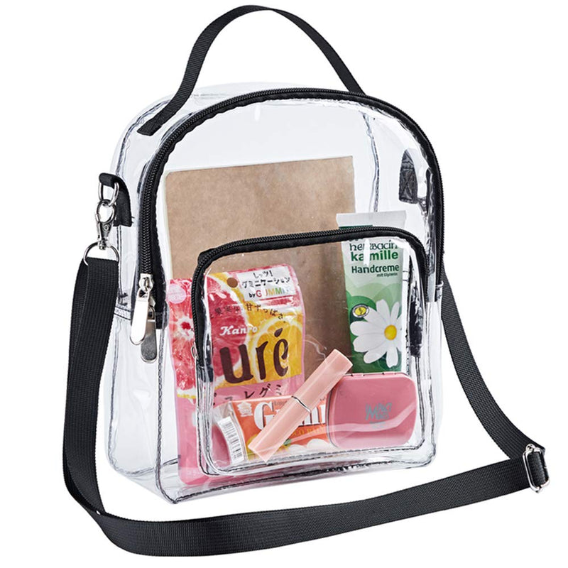 Clear Crossbody Purse Bag - NCAA & PGA Stadium Approved, Clear Shoulder Tote Bag with Removable Shoulder Strap for Work, Concert, Sports Games - BeesActive Australia