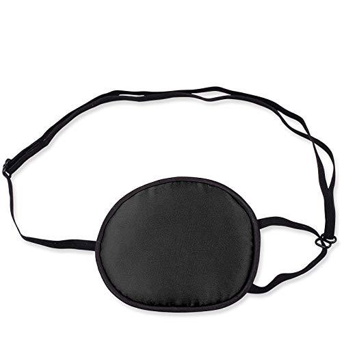 HuiYouHui Pure Mulberry Silk Amblyopia Eye Patch, Elastic Silk Eye Patch for Adults Lazy Eye Amblyopia Strabismus No Leakage Smooth Soft and Comfortable Black - BeesActive Australia
