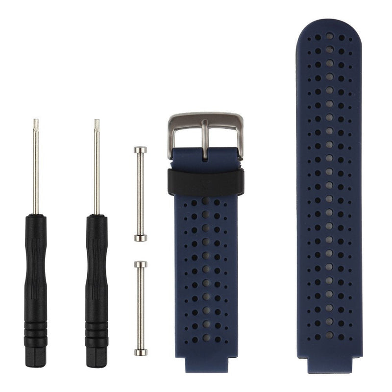 Replacement Smart Wrist Watch Accessory Band Strap for Garmin Forerunner 220/230/235/620/630/735XT/235Lite, One Size Navy Blue/Black - BeesActive Australia