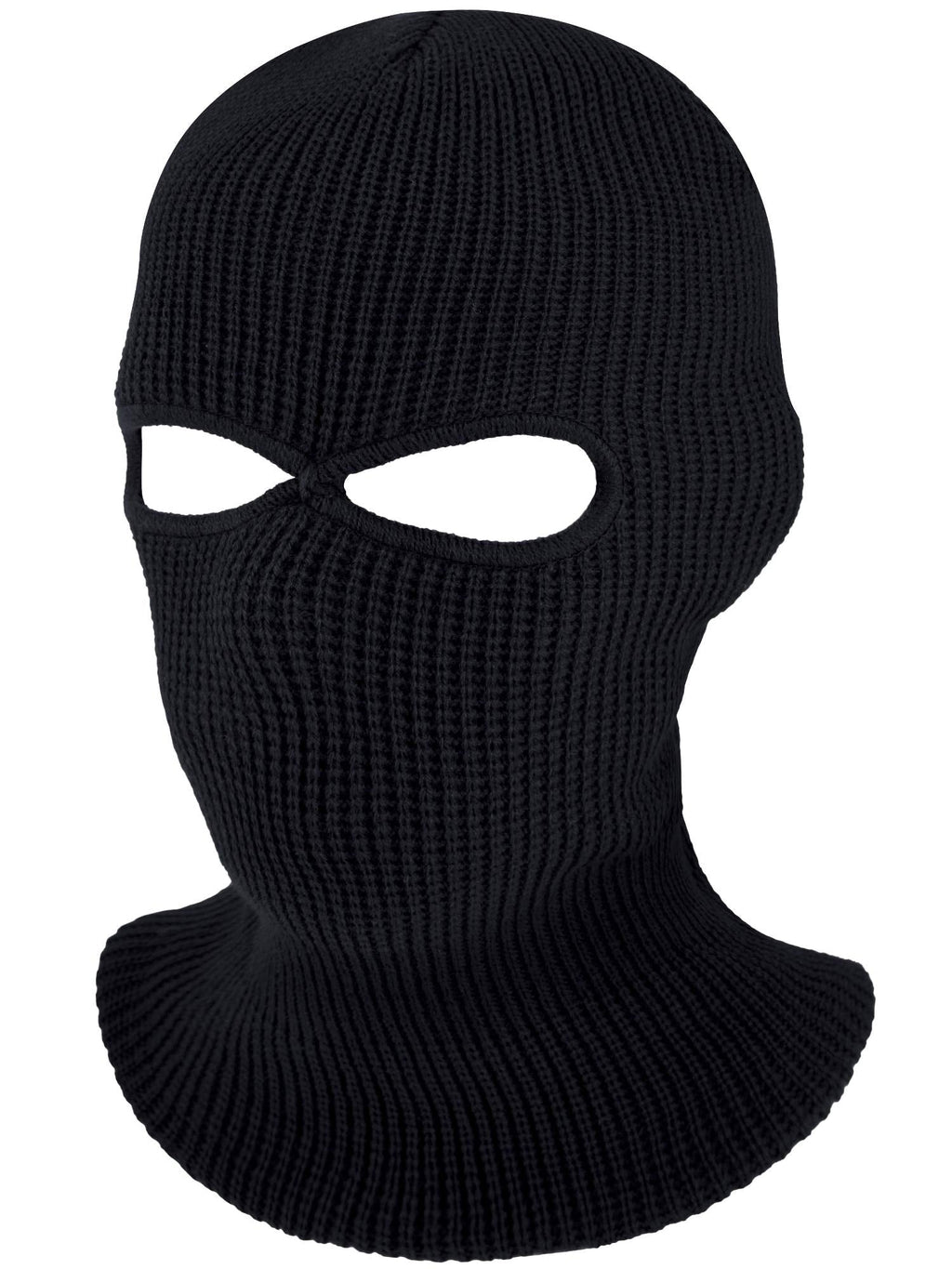 SATINIOR 2-Hole Knitted Full Face Cover Ski Neck Gaiter, Winter Balaclava Warm Knit Beanie for Outdoor Sports Black Medium - BeesActive Australia