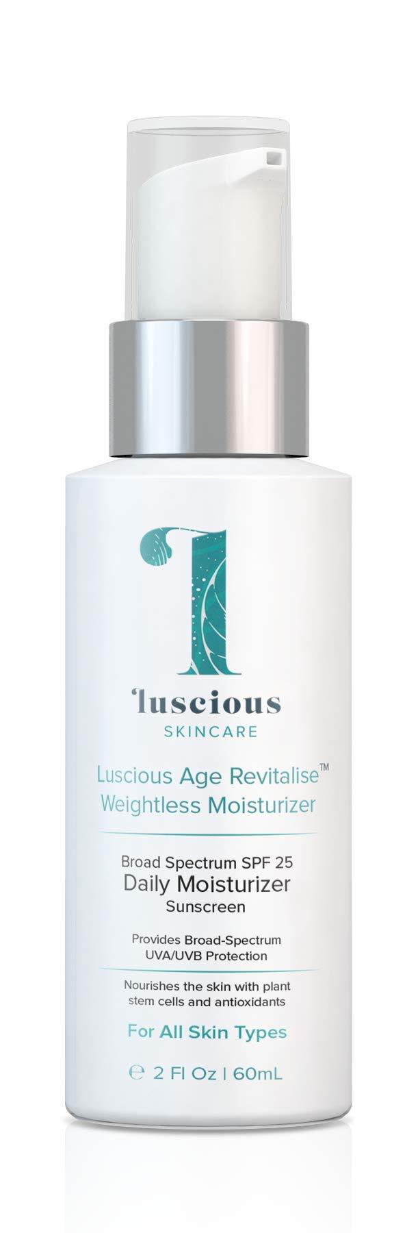 Luscious Age Revitalise Weightless Moisturizer Broad Spectrum SPF 25 Daily Moisturizer Sunscreen 2oz - Reduce Fine Lines and Wrinkles Anti Ageing Cream - BeesActive Australia