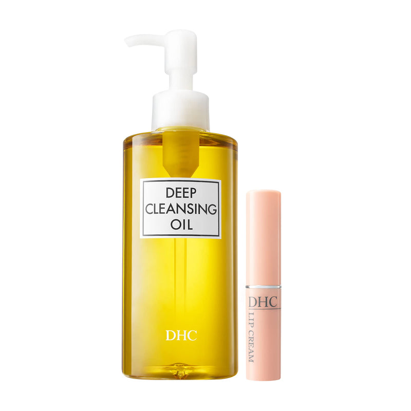 DHC Deep Cleansing Oil and Lip Cream, Facial Cleansing Oil, Makeup Remover, Hydrating, Moisturizing, Soothing, Set, Fragrance and Colorant Free, Ideal for all skin types, 6.7 fl. oz. and 0.05 oz. - BeesActive Australia