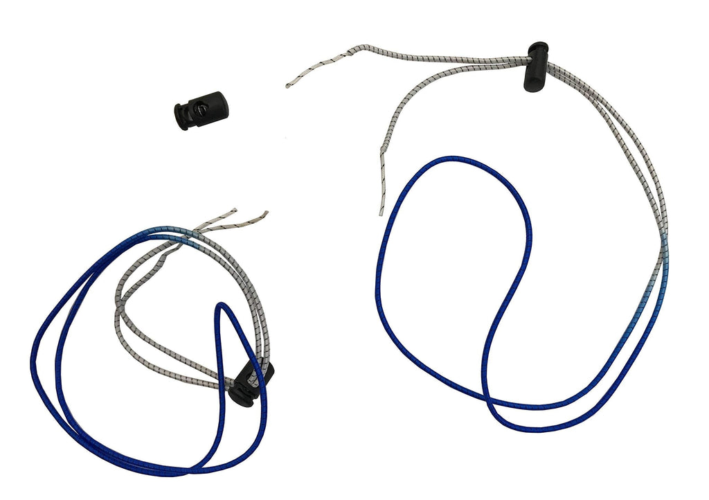 [AUSTRALIA] - GK Swimwear Bungee Cord Goggle Strap Kit (2 Sets) Blue/White 