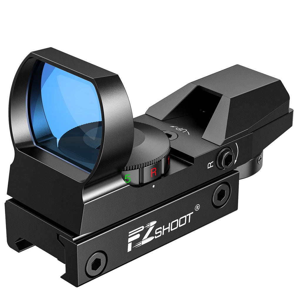 EZshoot Red Green Dot Gun Sight Scope Reflex Sight, 4 Adjustable Reticles Holographic Optic with 20mm Rail Mount - BeesActive Australia