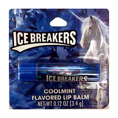 Taste Beauty (1) Stick Ice Breakers CoolMint Mint Candy Flavored Lip Balm Gluten Free - Blue Tube Carded with Unicorn - Net Wt. 0.12 oz - BeesActive Australia