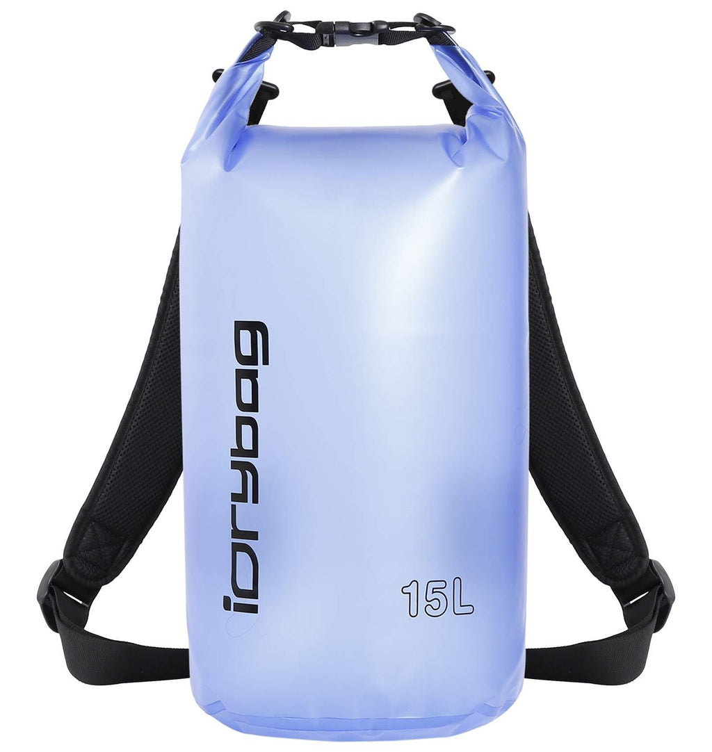 [AUSTRALIA] - IDRYBAG Clear Dry Bag Waterproof Floating 2L/5L/10L/15L/20L, Lightweight Dry Sack Water Sports, Marine Waterproof Bag Roll Top for Kayaking, Boating, Canoeing, Swimming, Hiking, Camping, Rafting Blue 