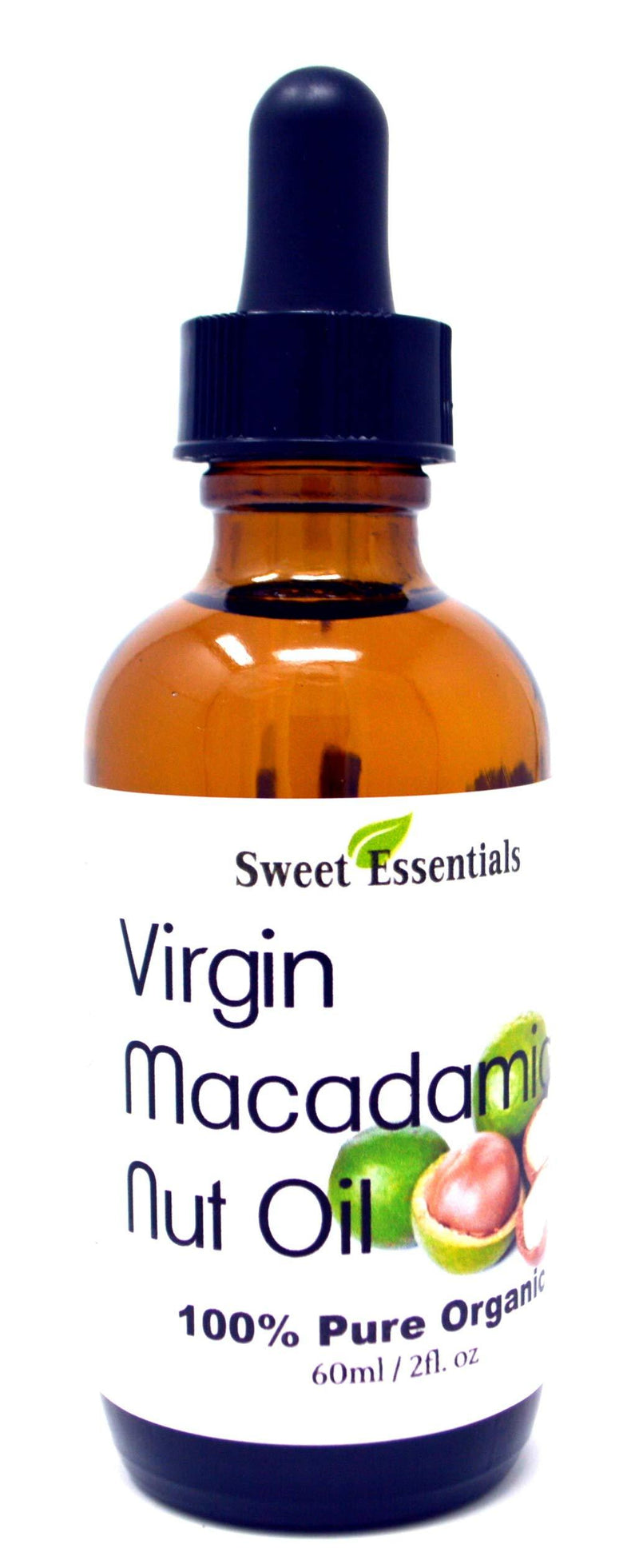 Organic Unrefined Macadamia Nut Oil | 2oz GIass Bottle | Imported From Italy | 100% Pure | Food Grade | Offers Relief From Dry Skin, Eczema, Psoriasis, Dermatitis & More | Best Natural Moisturizer - BeesActive Australia