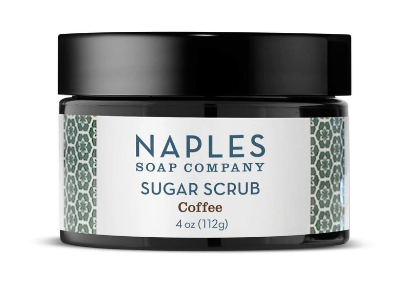 Naples Soap Sugar Scrub - Detoxifying Scrub Made With No Harmful Ingredients - Natural Skin Care Removes Dry, Dull Flakes Revealing Radiant Skin - 4 oz, Coffee - BeesActive Australia